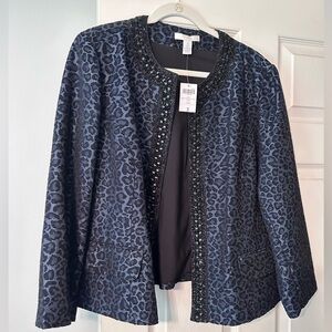 Beautiful  vintage Chicos jacquard jacket size 3